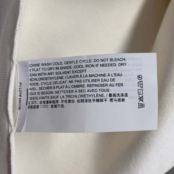 THEORY Peplum Compact Crepe Cream Viscose Blend Ribbed Casual Top - Picture 7 of 7